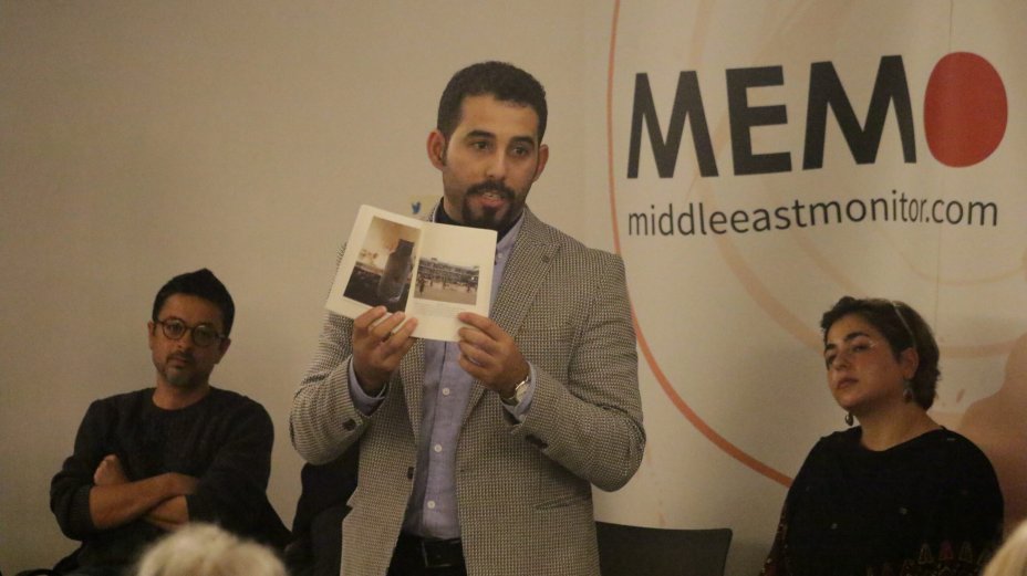 Mosab Abu Toha discusses his book at the Palestine Book Awards on 3 November 2022 [Sulaiman Lkaderi/Middle East Monitor]