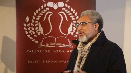 Dr Daud Abdullah at the Palestine Book Awards on 3 November 2022 [Sulaiman Lkaderi/Middle East Monitor]