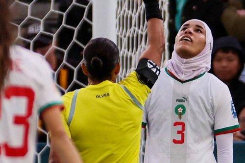 Thumbnail - French journalist Philippe Guibert says Moroccan defender Nouhail Benzina's appearance in a hijab at the Women's World Cup is 'regressive'